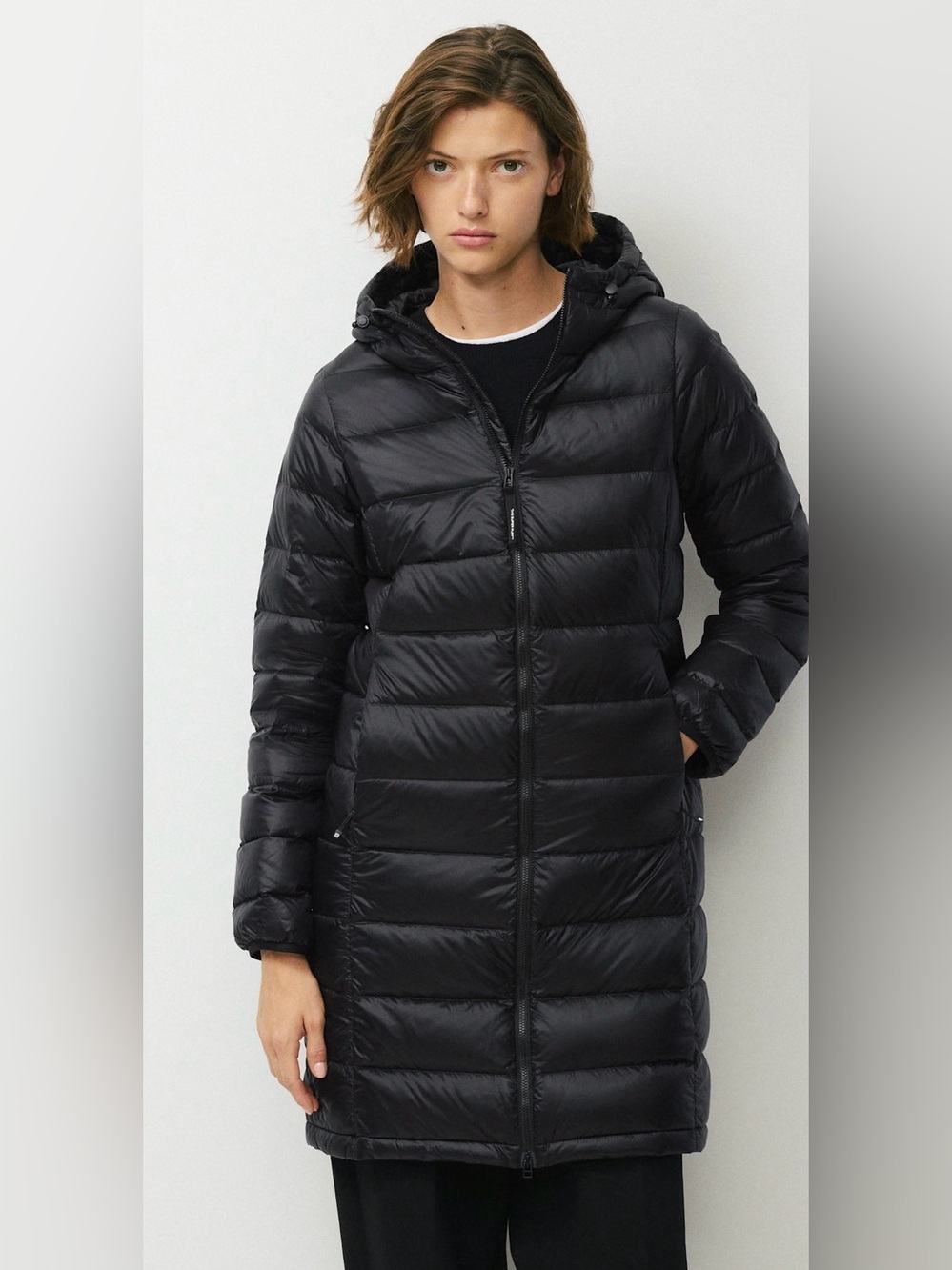 Aritzia TNA SuperStuff Mid Puffer Jacket Black Size XS Down Coat NWT